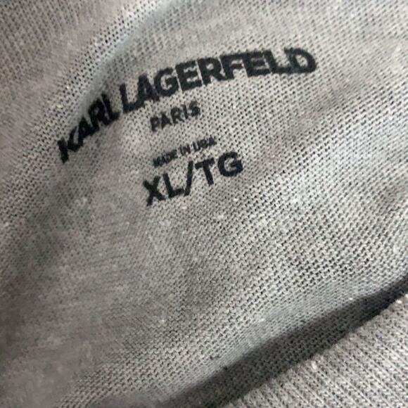 NWOT KARL LAGERFELD PARIS SKULL GRAPHIC TEE SZ XL - Picture 4 of 5
